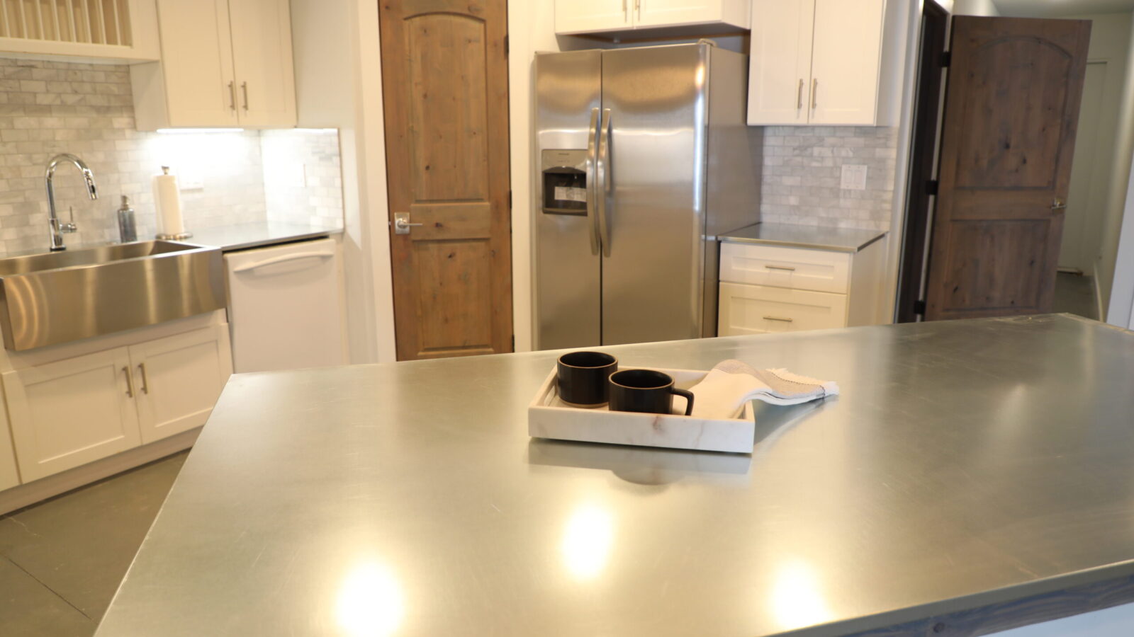 Corner of kitchen island