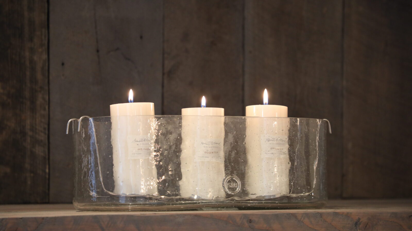 Candles on mantel